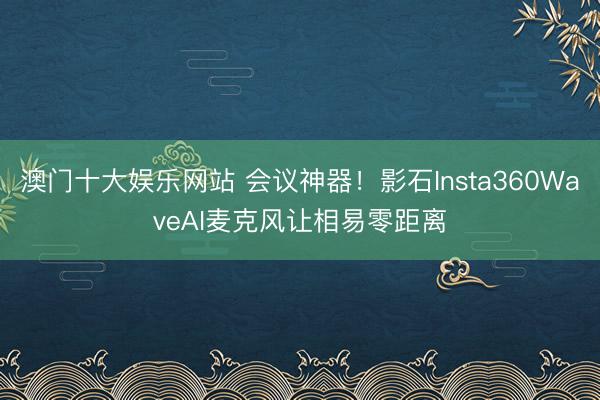 澳门十大娱乐网站 会议神器！影石Insta360WaveAI麦克风让相易零距离