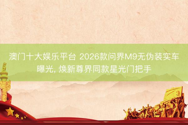 澳门十大娱乐平台 2026款问界M9无伪装实车曝光， 焕新尊界同款星光门把手