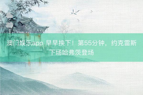 澳门娱乐app 早早换下！第55分钟，约克雷斯下场哈弗茨登场